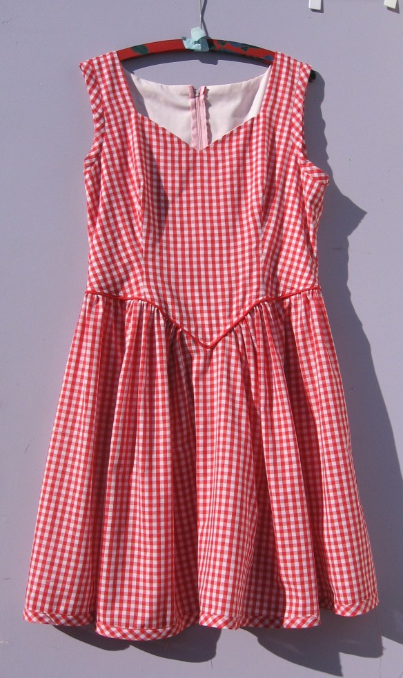 The Red Gingham Calms Her Like Yoga Dress