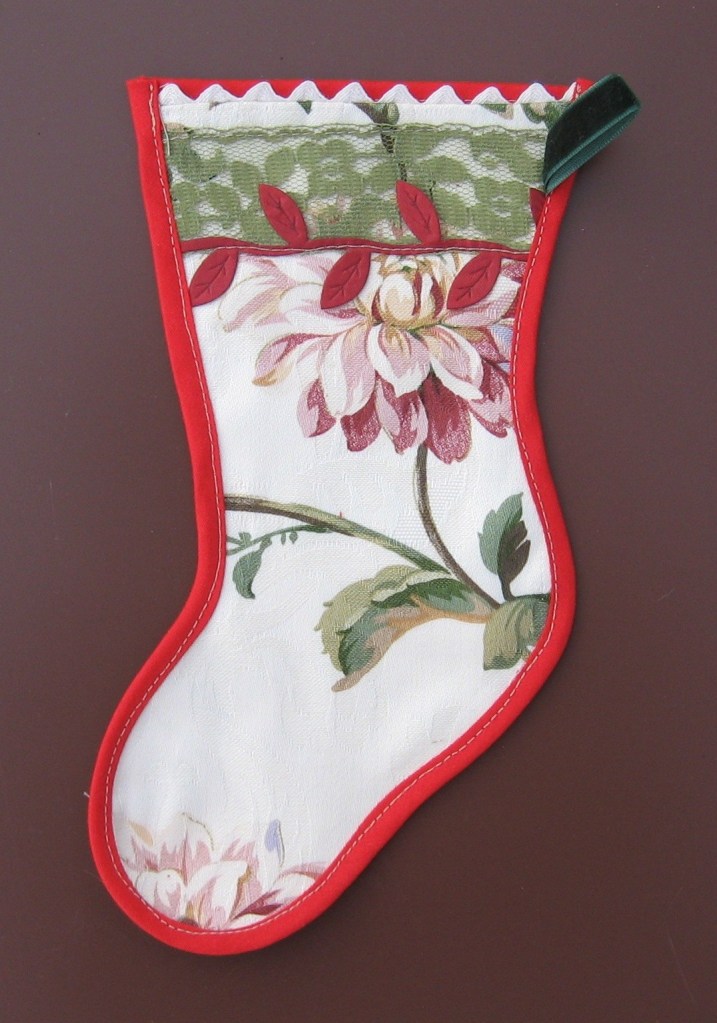 Christmas,candy bar,stockings,approx 8.5",upcycled,designer, fabric,swatches,trimmed,novelty,glasses case,gift card,candy bar, trinket