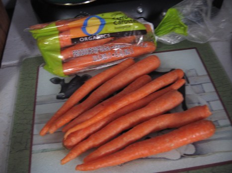 Organic Carrots cut about 1/2 - 3/4 inch thick