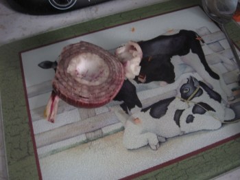 using up 1/2 piece red onion