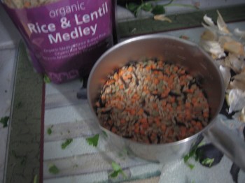 organic rice and lentil medley about one cup