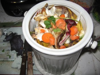 Be sure to put scraps in compost 