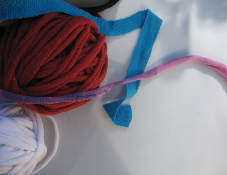 When stretched, the material is supposed to curl on itself into the yarn it becomes