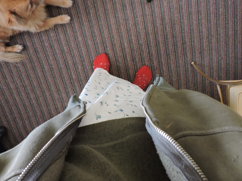 Ms. SpoolTeacher as a bag lady